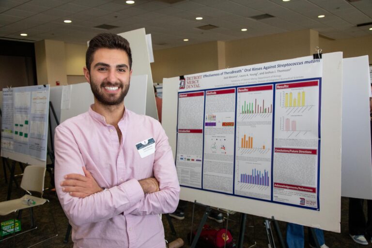 photo of research presenter